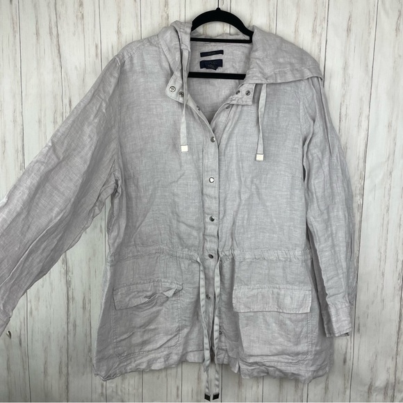 Rachel Roy 100% gray linen jacket - Picture 1 of 4